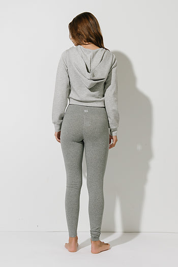 Simone Zip-Up Hoodie in Heather Grey