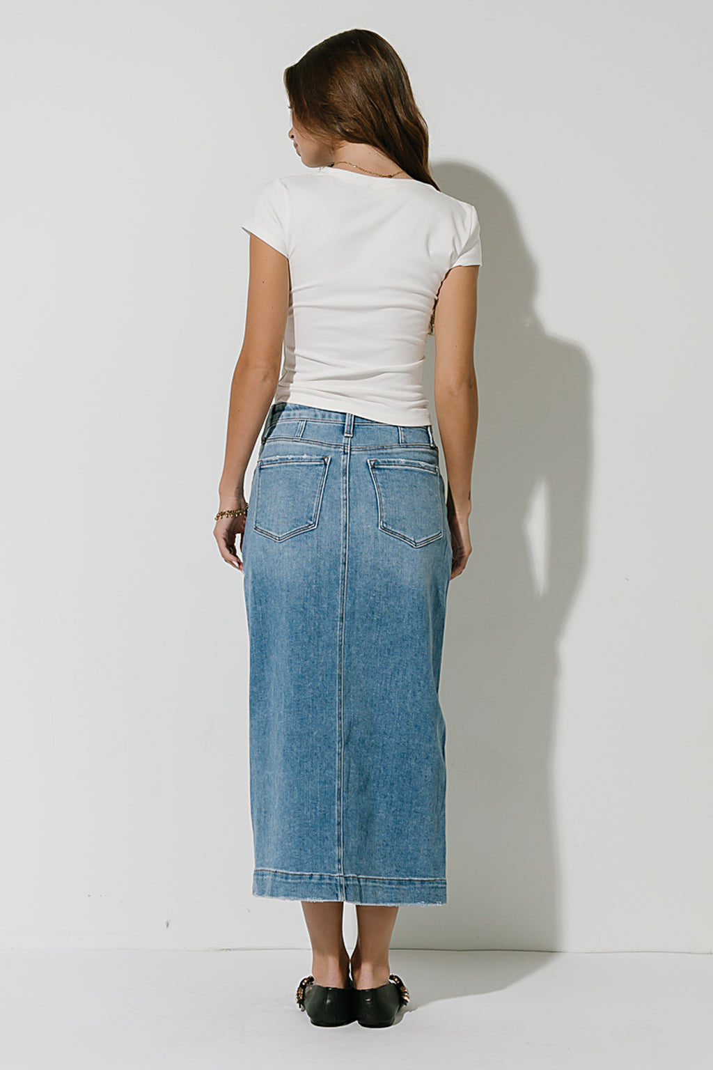 Landry Denim Midi Skirt - FINAL SALE