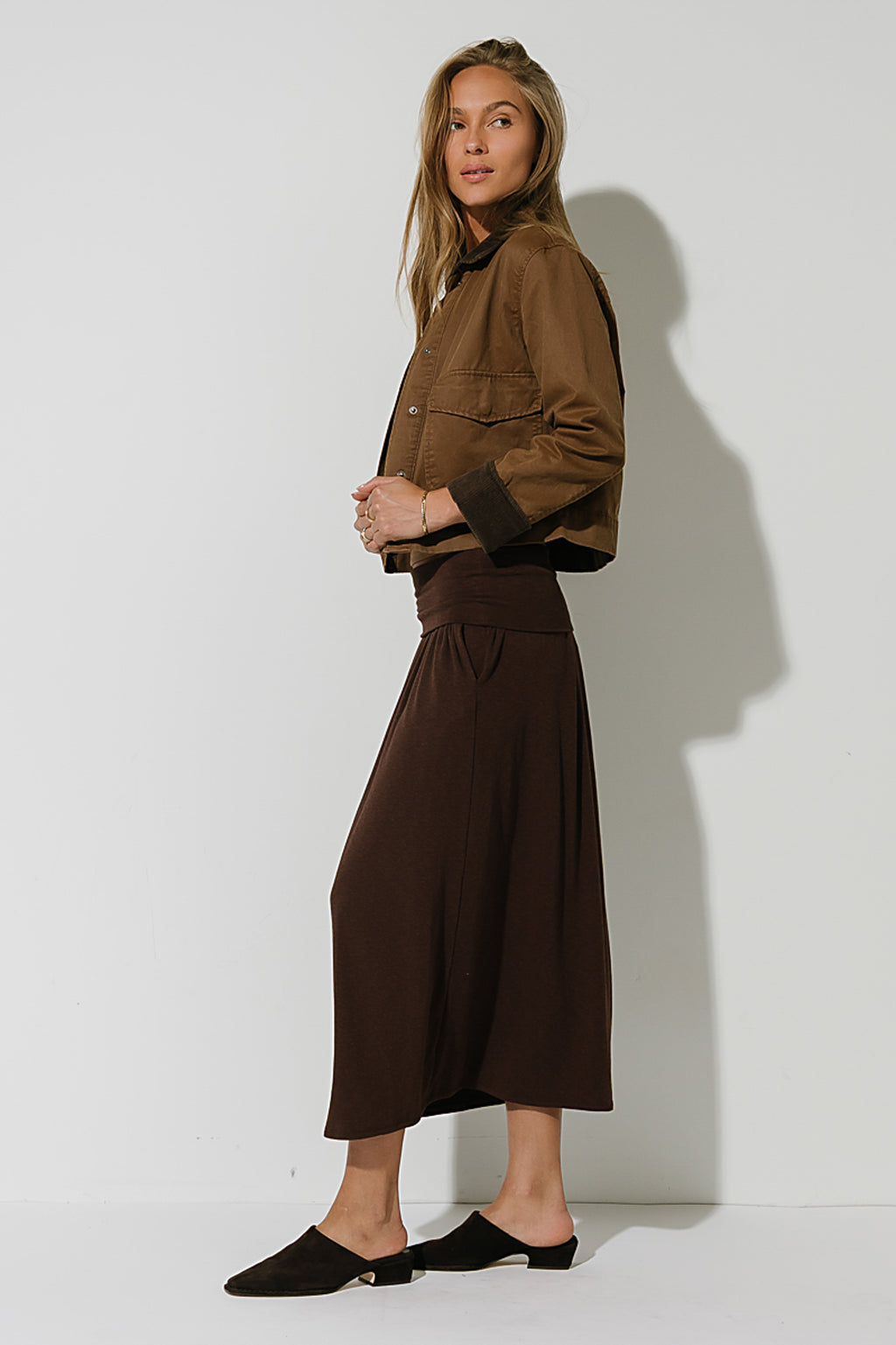 Krue Contrast Jacket in Brown