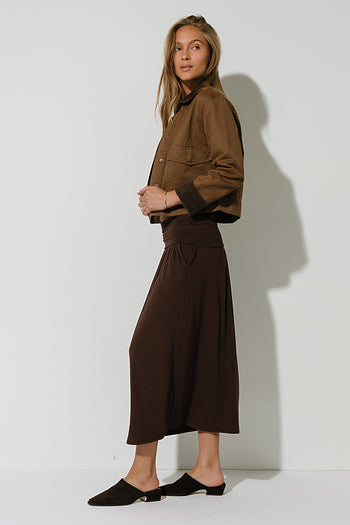 Krue Contrast Jacket in Brown