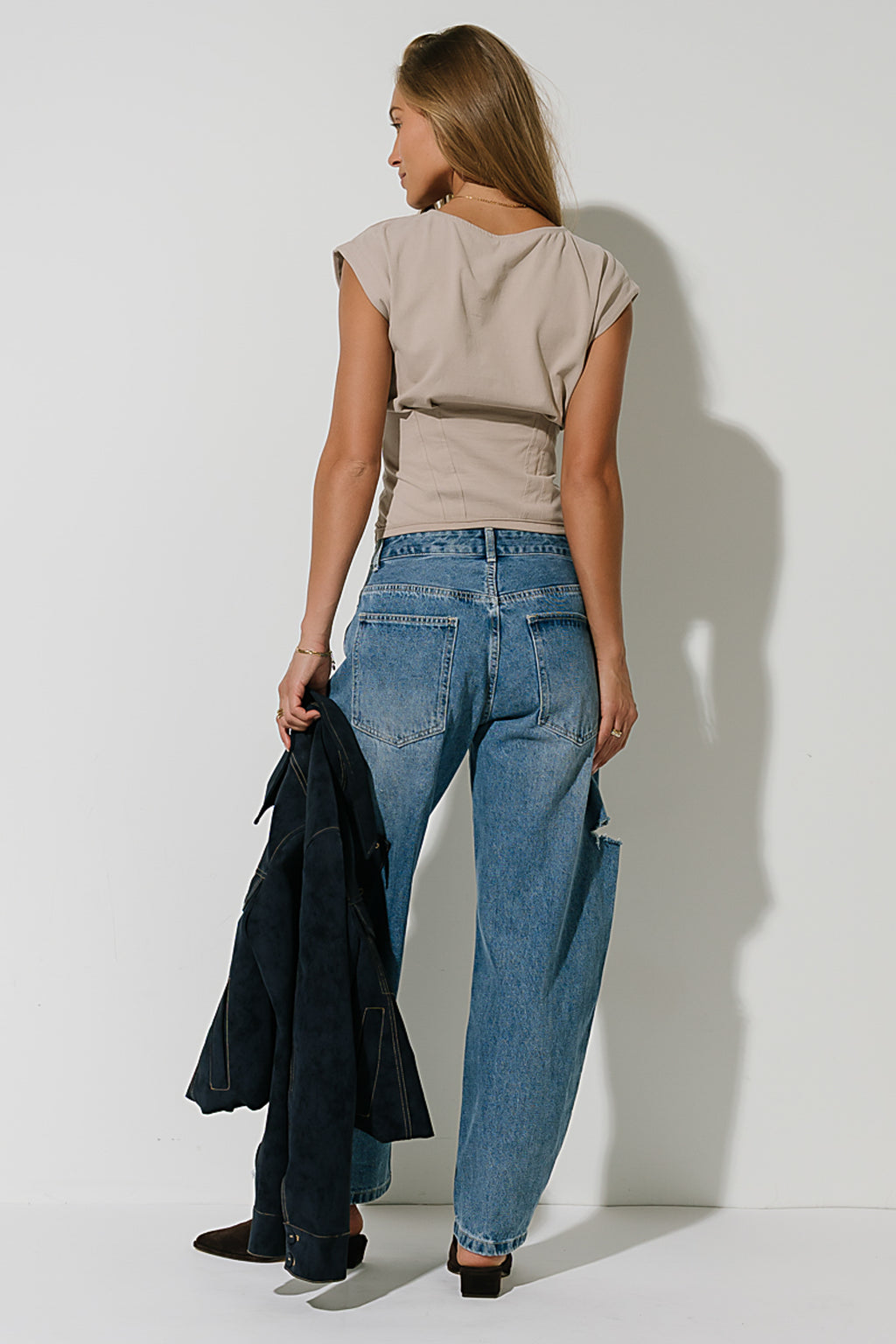 Iris High Rise Barrel Jeans