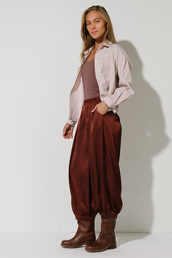 Ruth Striped Button Up in Pink