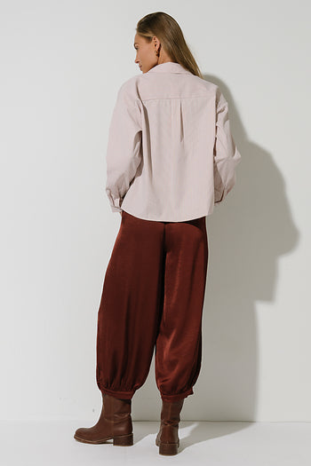 Ruth Striped Button Up in Pink