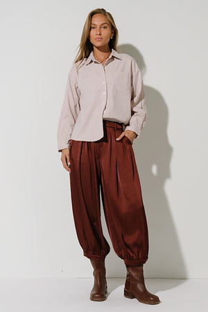 Ruth Striped Button Up in Pink