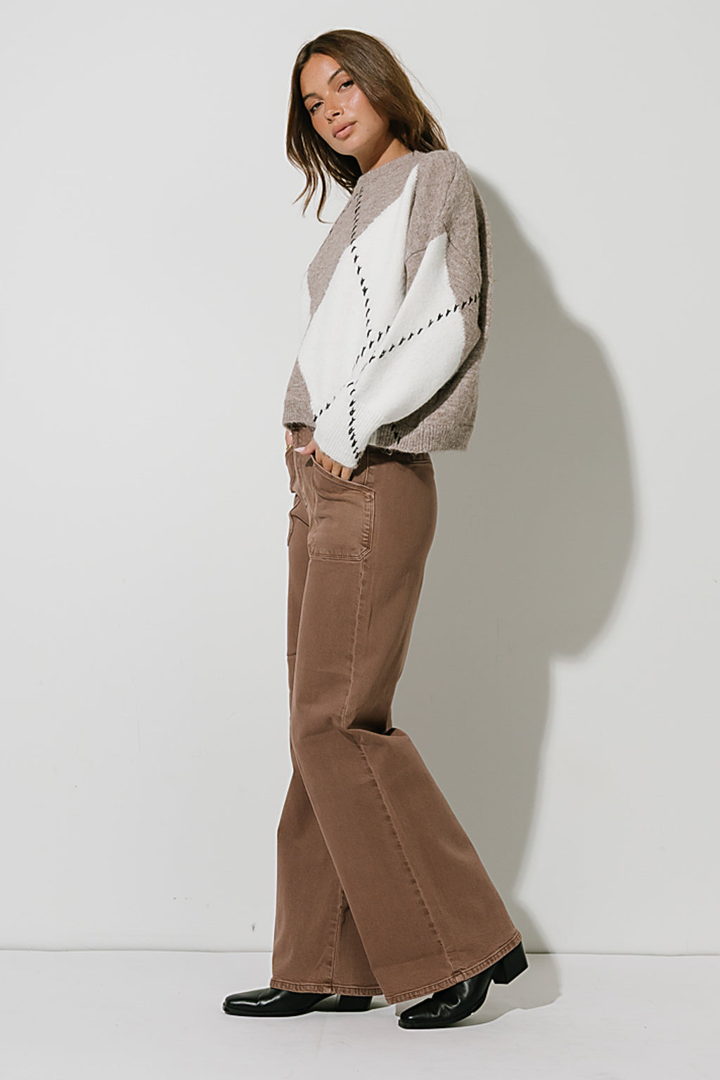 Briar Oversized Sweater in Mocha