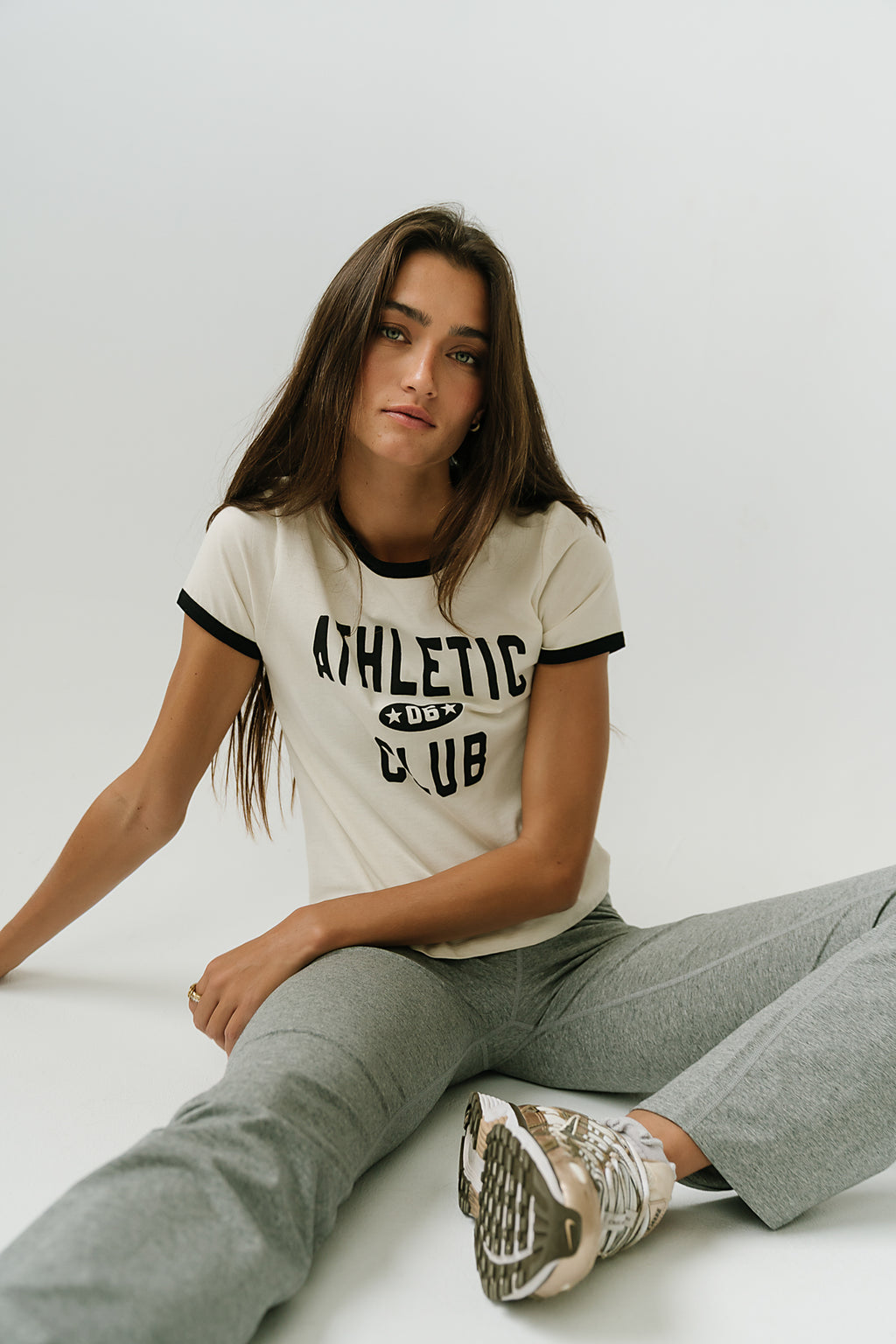 Mia Ringer Tee in White