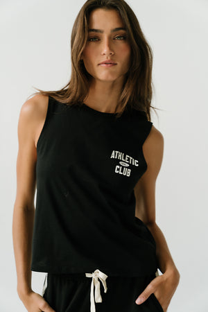 Hannah Muscle Tank in Black
