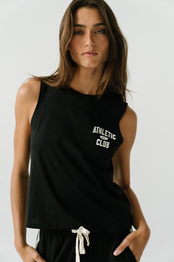 Hannah Muscle Tank in Black