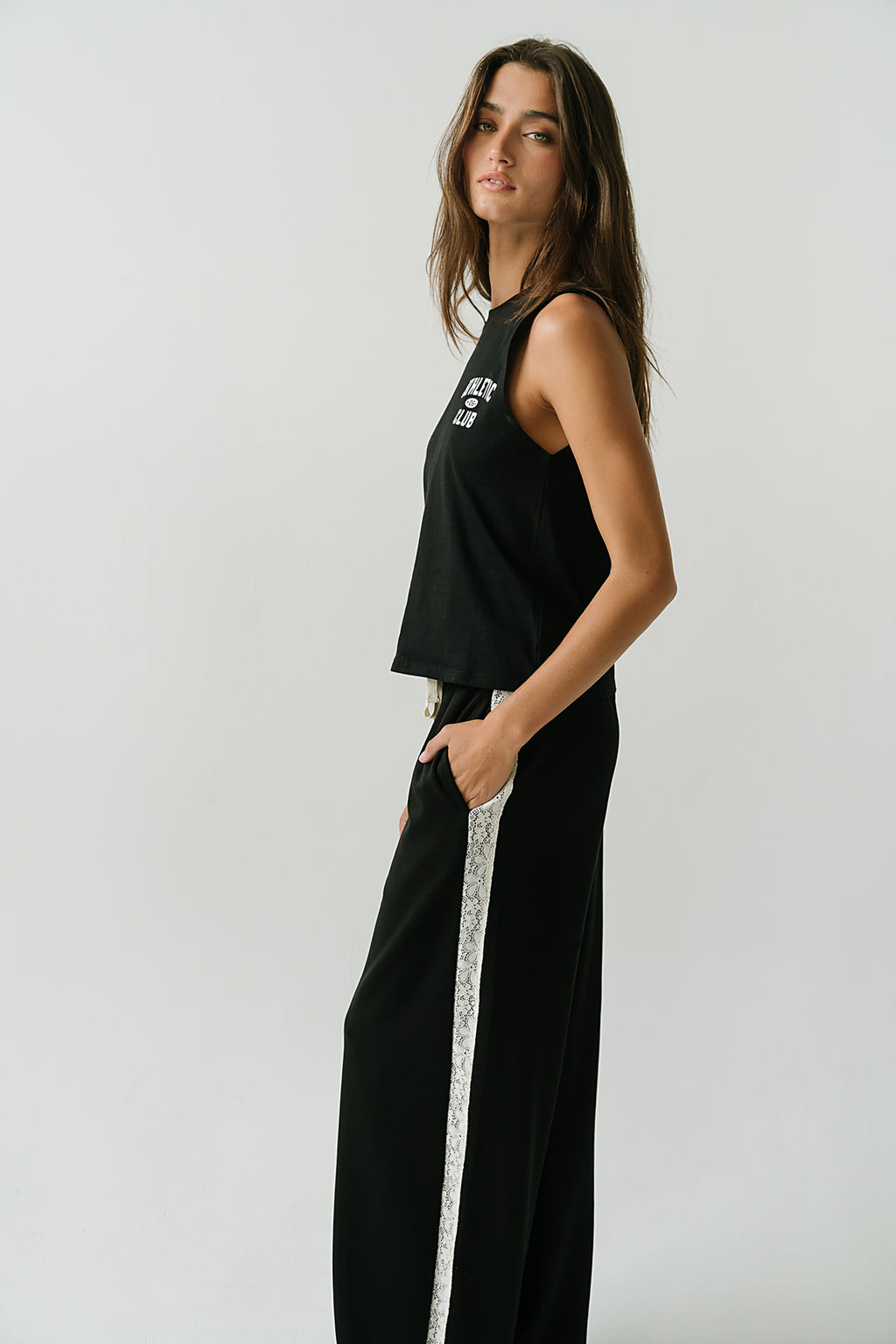 Hannah Muscle Tank in Black