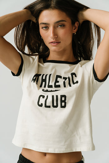 Mia Ringer Tee in White