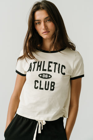 Mia Ringer Tee in White
