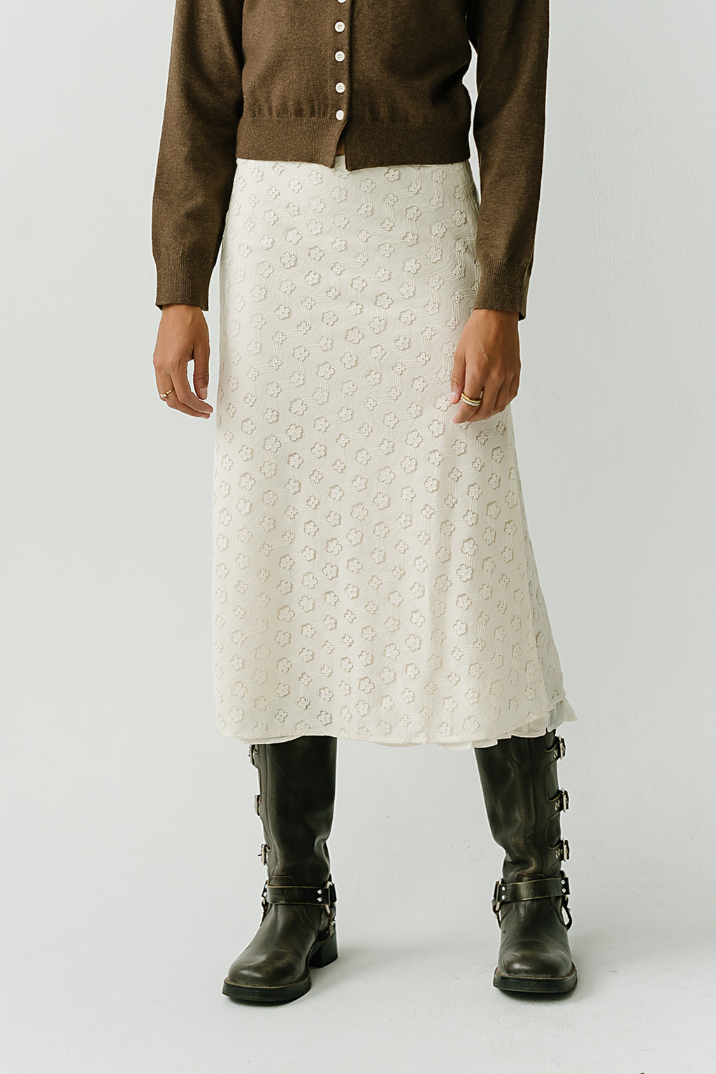 Geneviere Lace Midi Skirt
