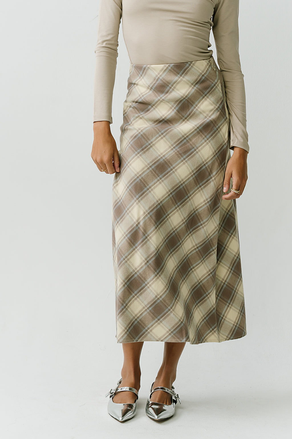 Edith Plaid Maxi Skirt