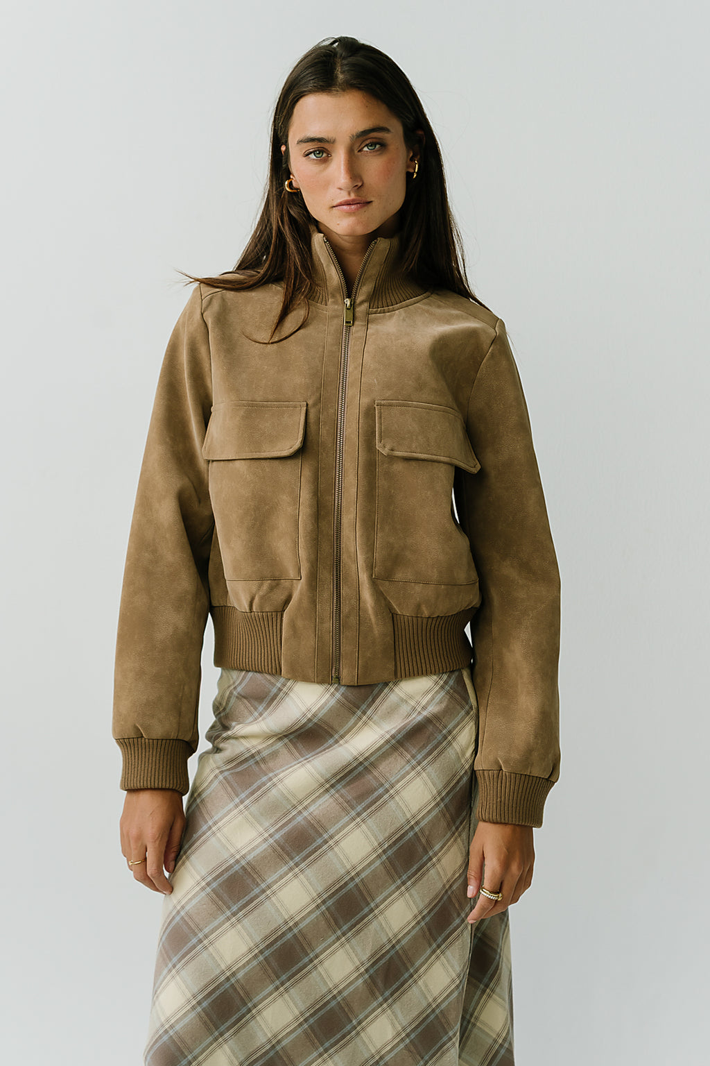 PREORDER - Wrenley Suede Bomber Jacket