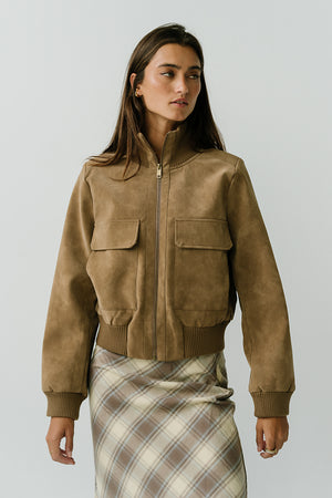 PREORDER - Wrenley Suede Bomber Jacket