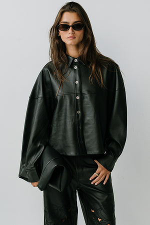Hadley Leather Shacket