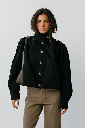 Gia Bubble Jacket in Black