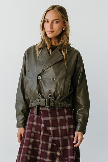 Hattie Leather Trench Jacket