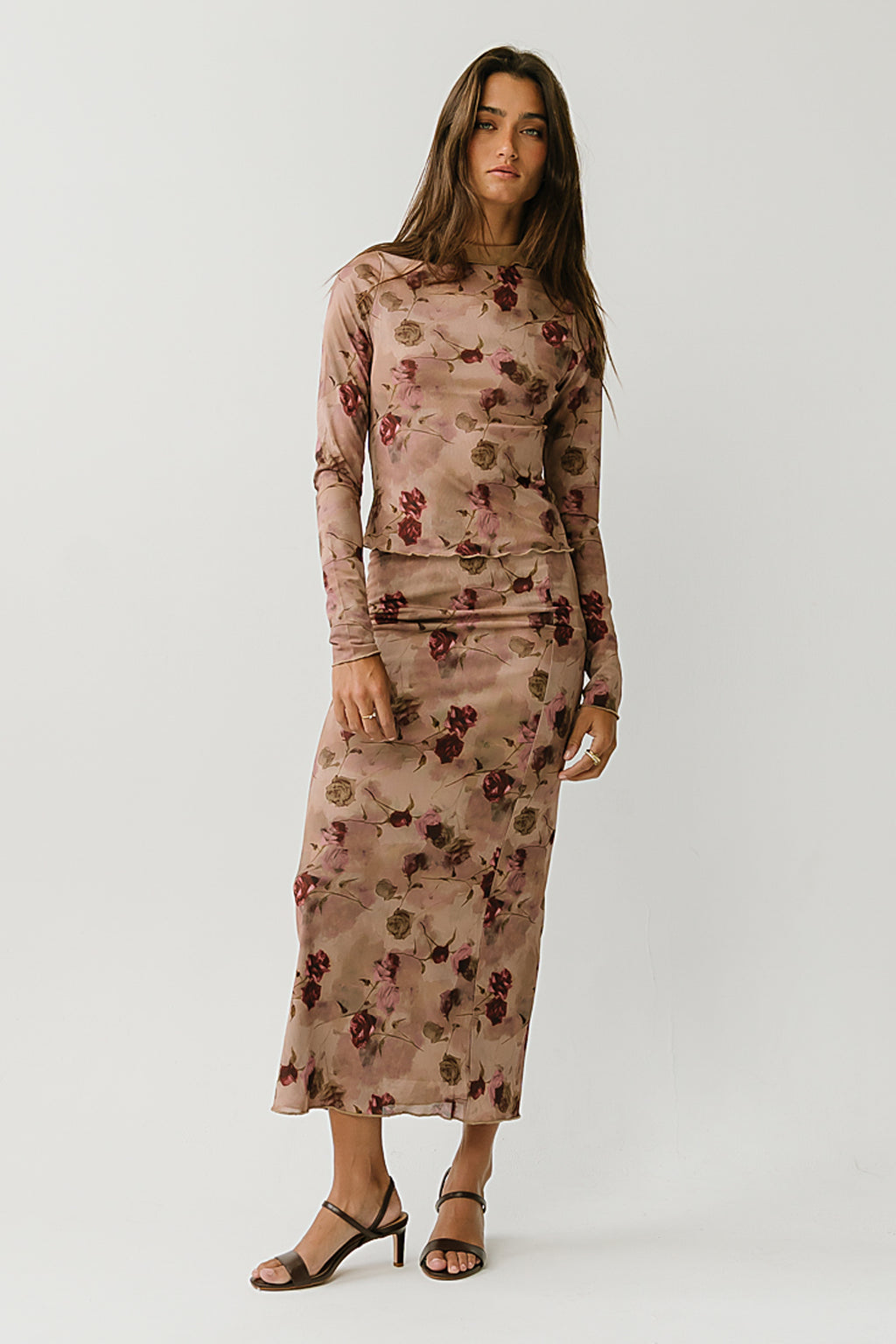Myla Mesh Floral Maxi Skirt