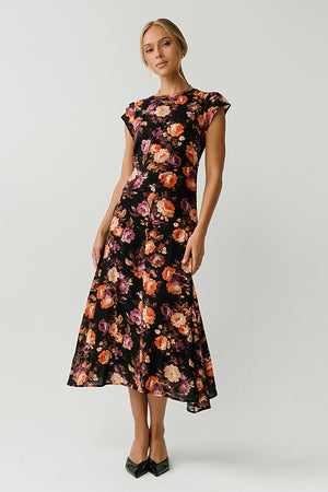 Yara Floral Midi Dress