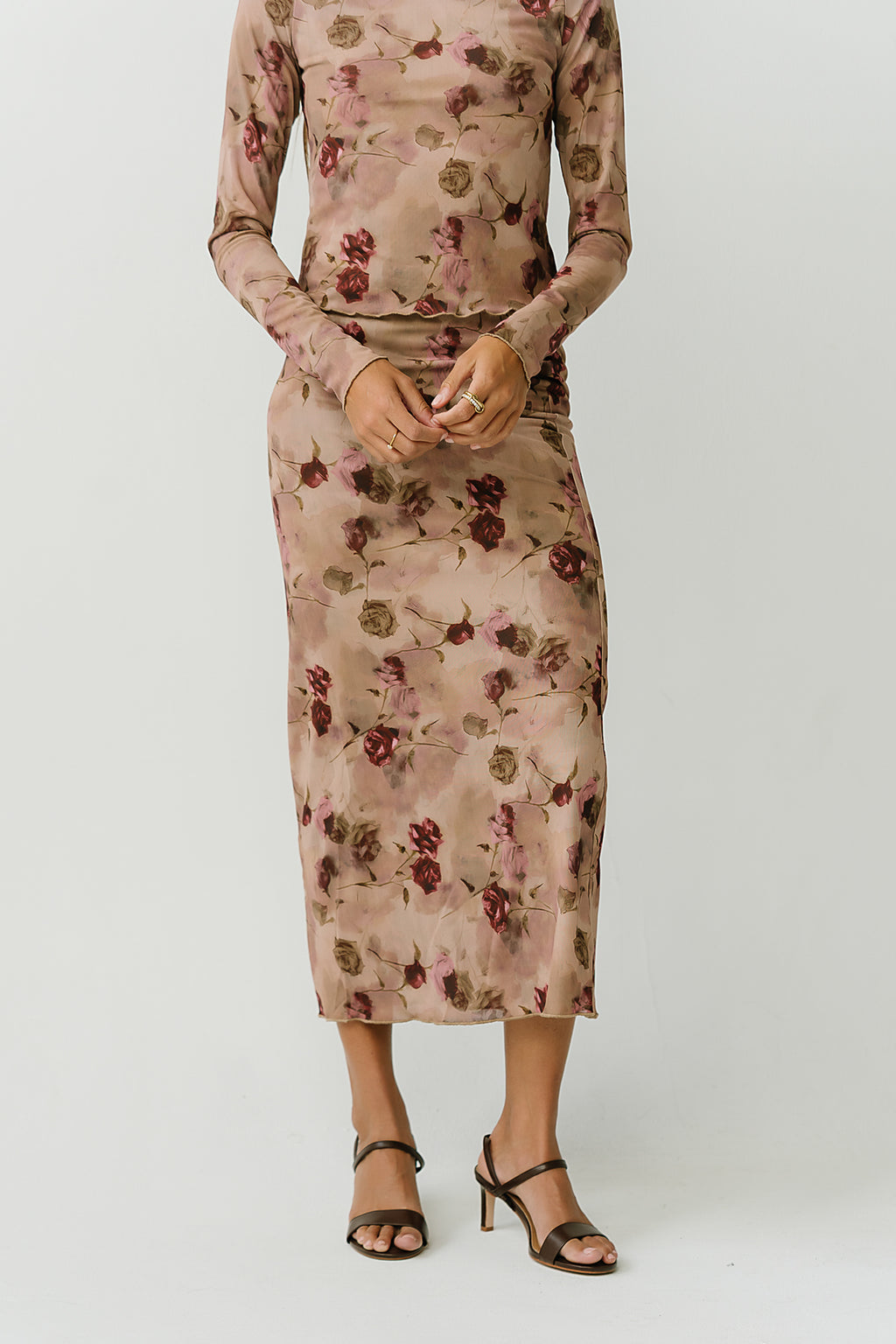Myla Mesh Floral Maxi Skirt