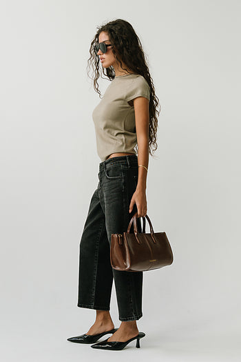 Ally Ribbed Top in Olive