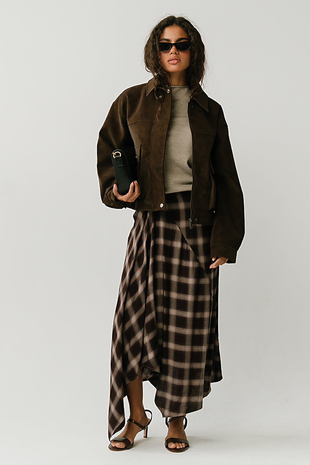 Lovelyn Collared Suede Jacket