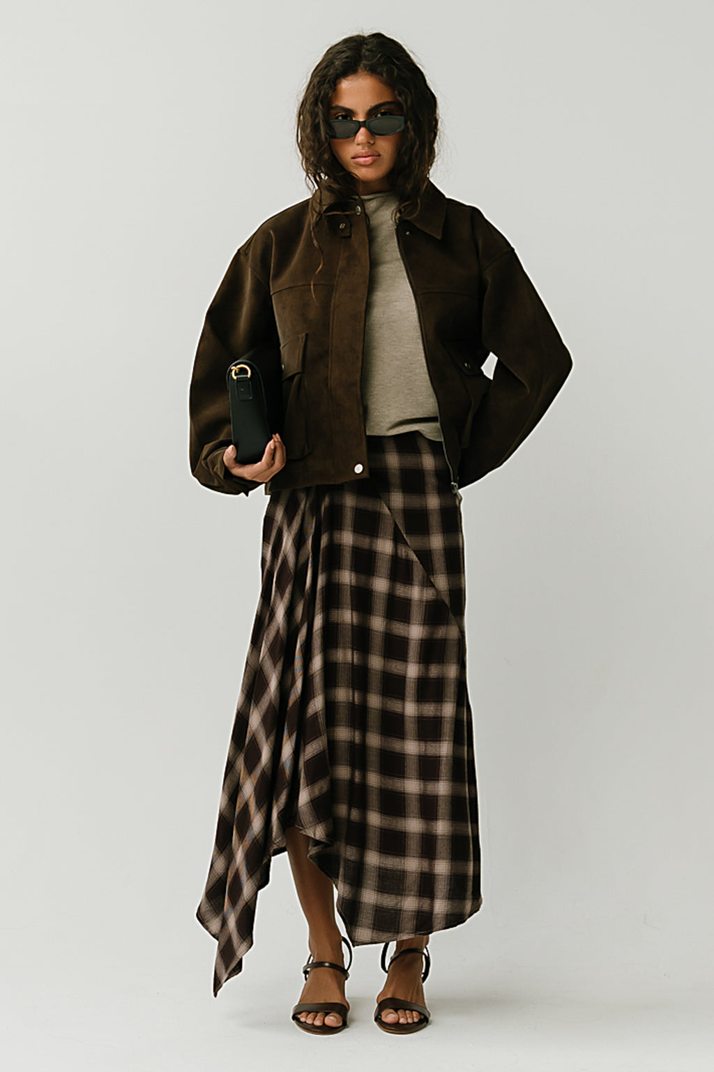 Esme Plaid Midi Skirt