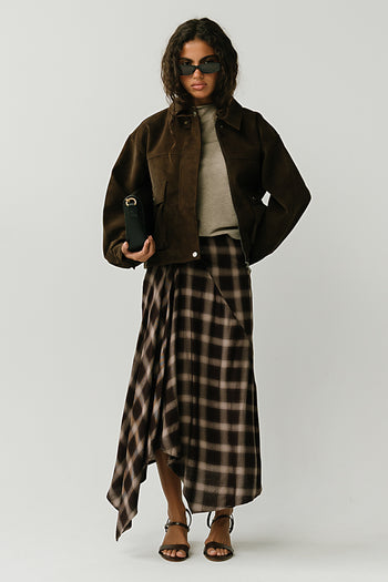 Esme Plaid Midi Skirt