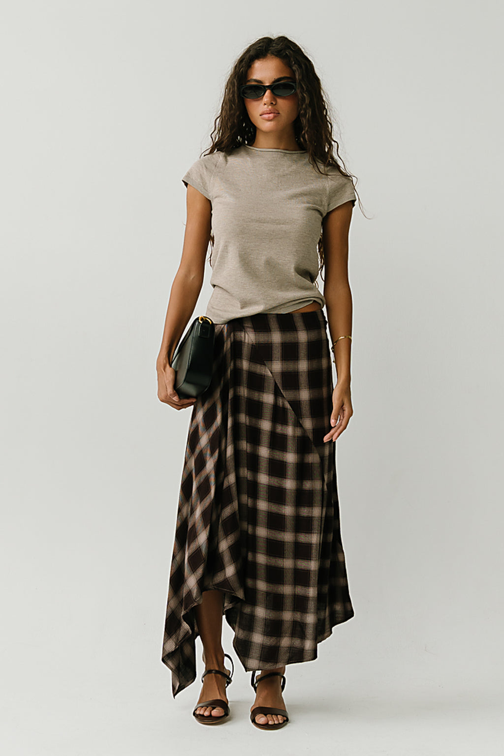 Esme Plaid Midi Skirt