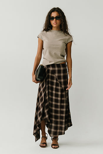 Esme Plaid Midi Skirt