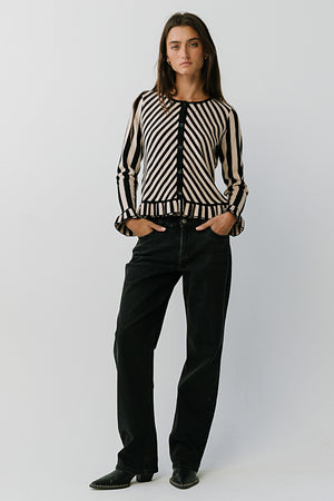 Chandler Mid Rise Straight Leg Jeans