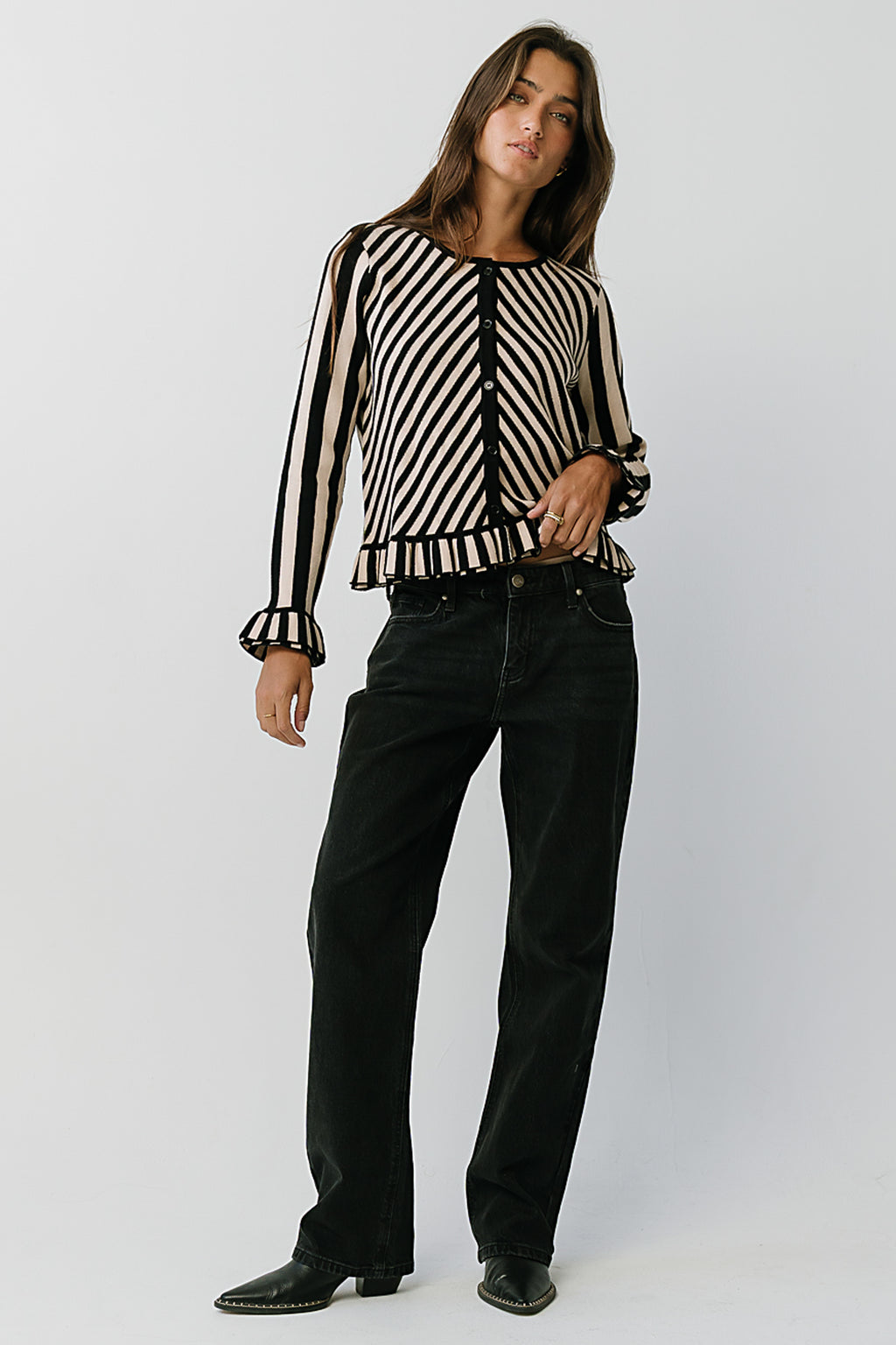 Chandler Mid Rise Straight Leg Jeans