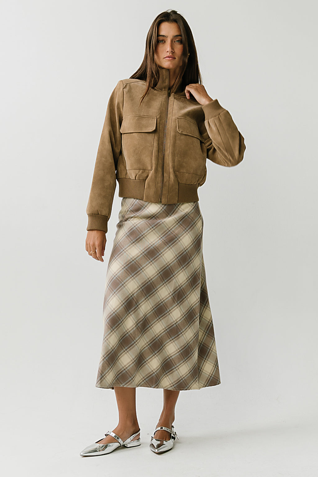 PREORDER - Wrenley Suede Bomber Jacket