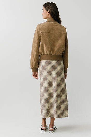 PREORDER - Wrenley Suede Bomber Jacket
