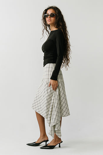 Peyton Boat Neck Top in Black