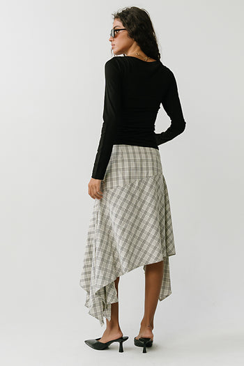 Peyton Boat Neck Top in Black