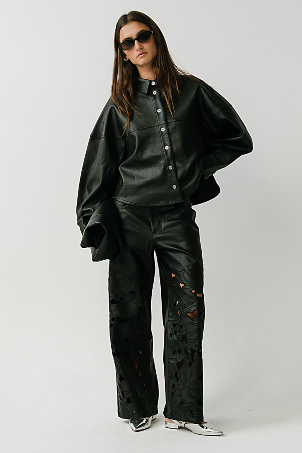 Hadley Leather Shacket