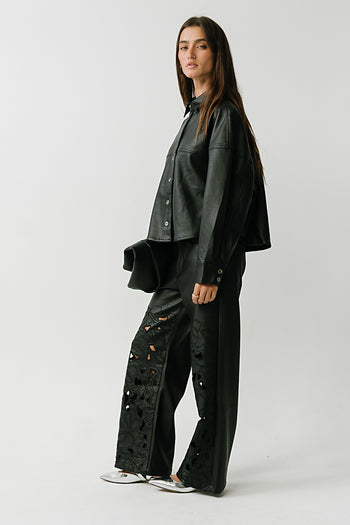 Hadley Leather Shacket