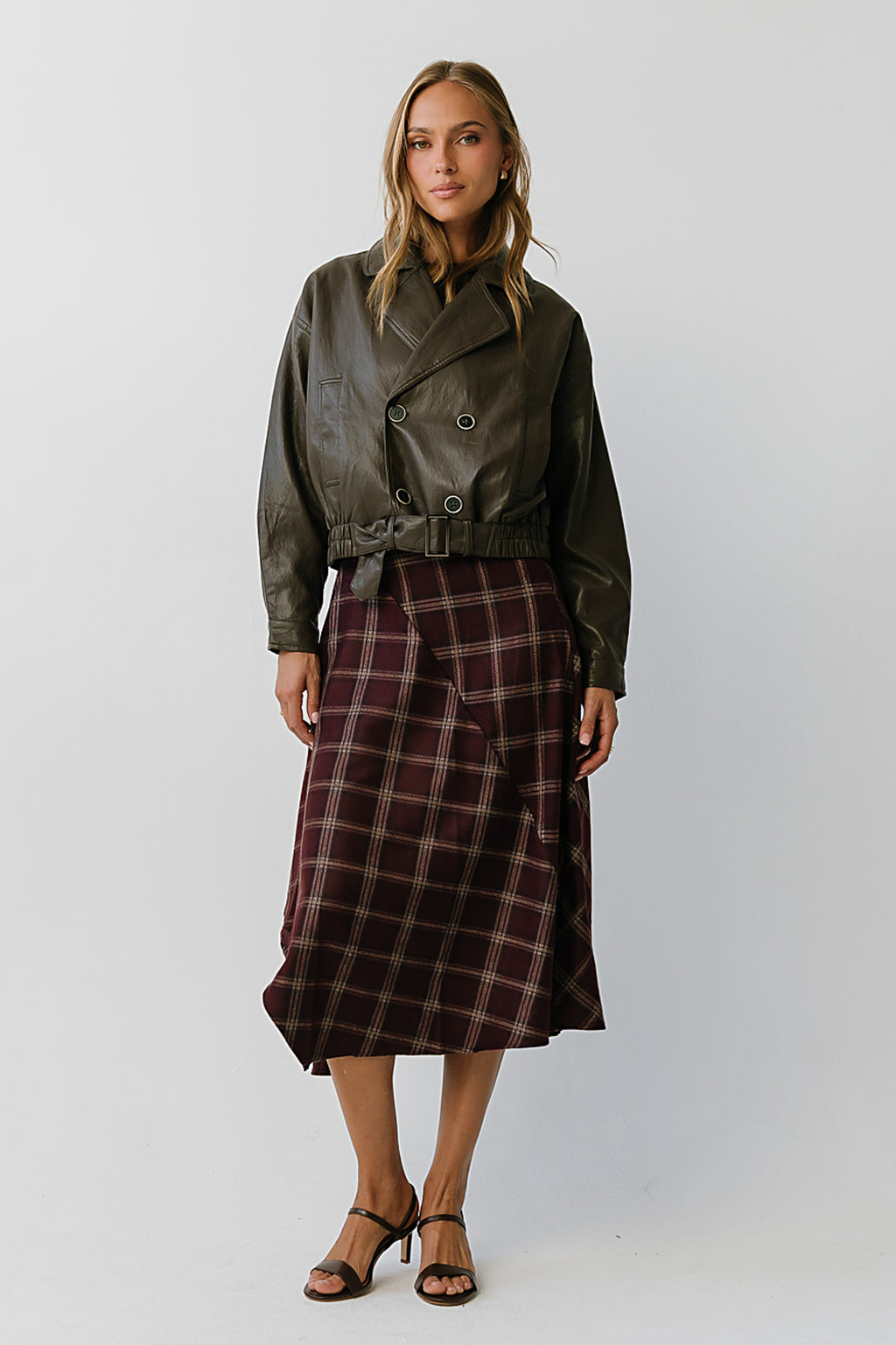 Hattie Leather Trench Jacket