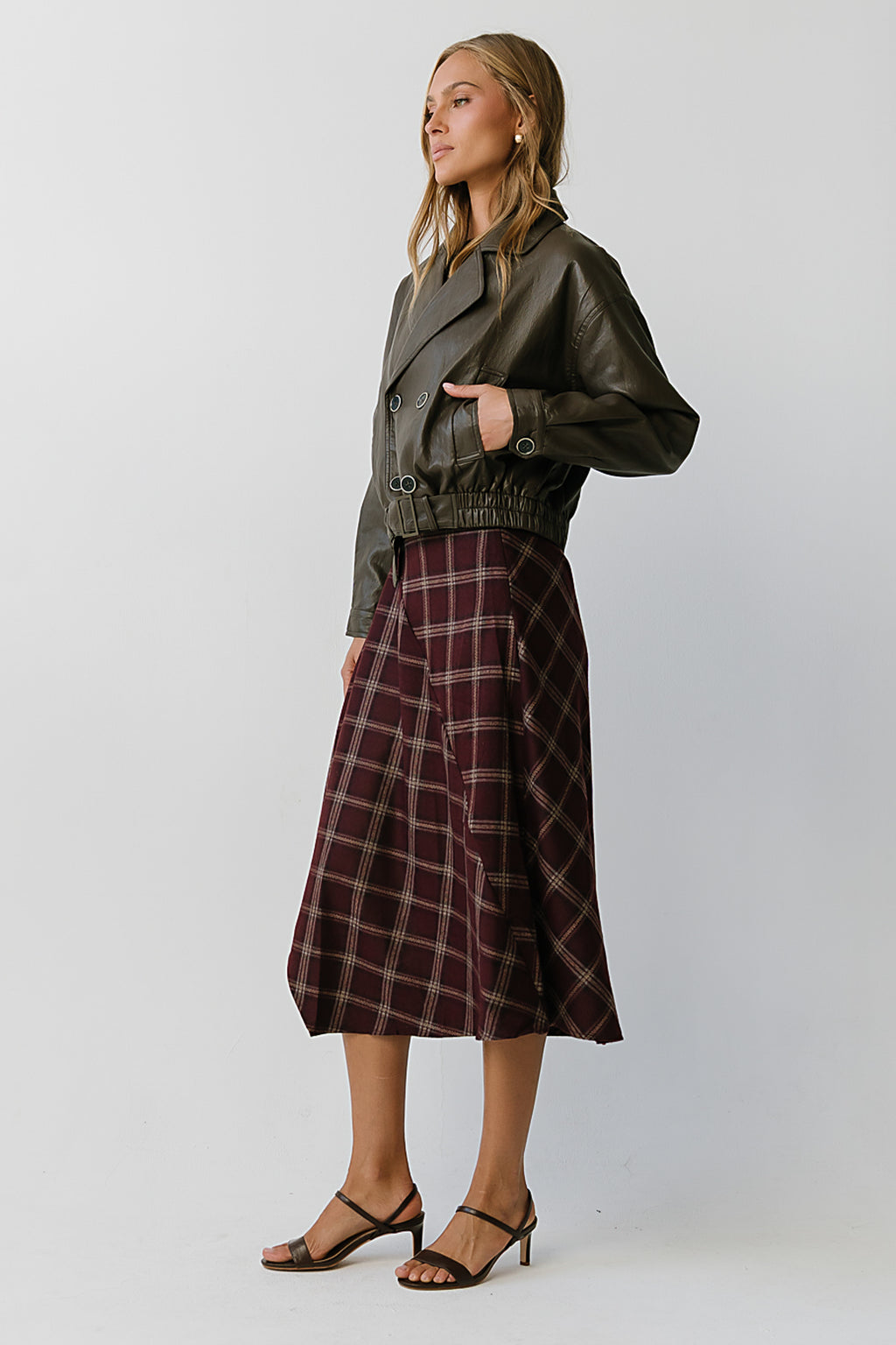 Hattie Leather Trench Jacket