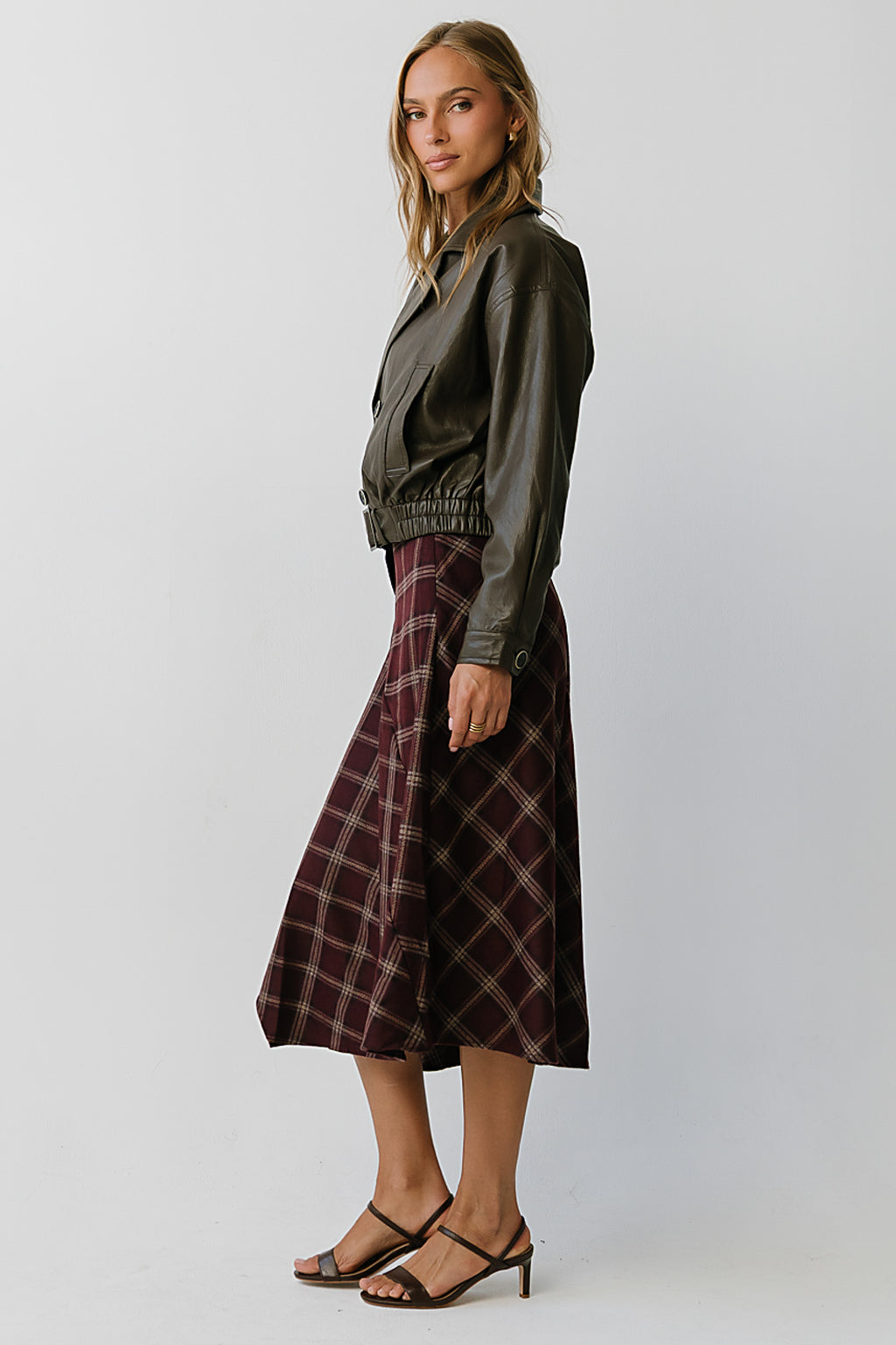 Hattie Leather Trench Jacket