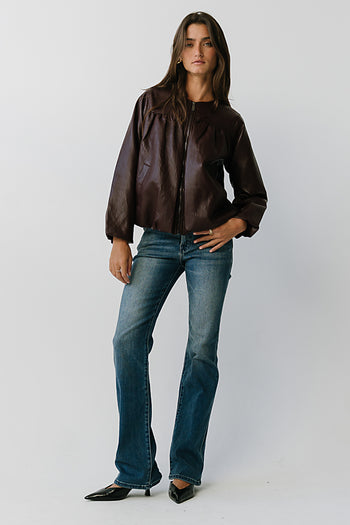 Mira Bubble Leather Jacket