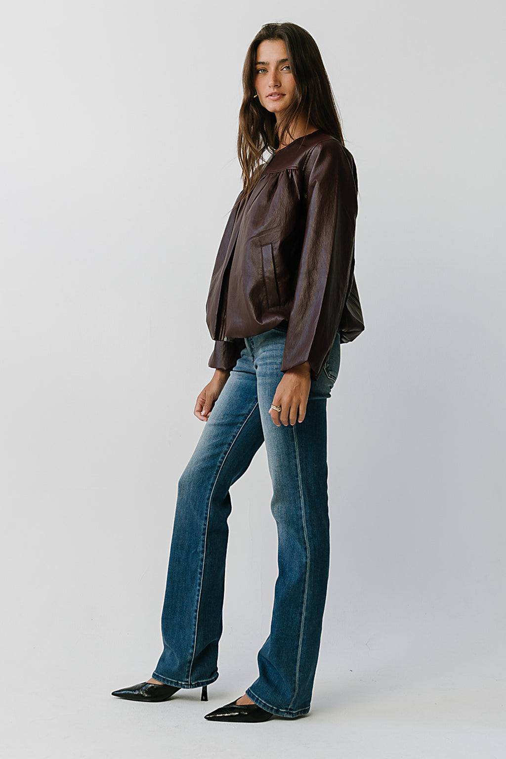 Mira Bubble Leather Jacket