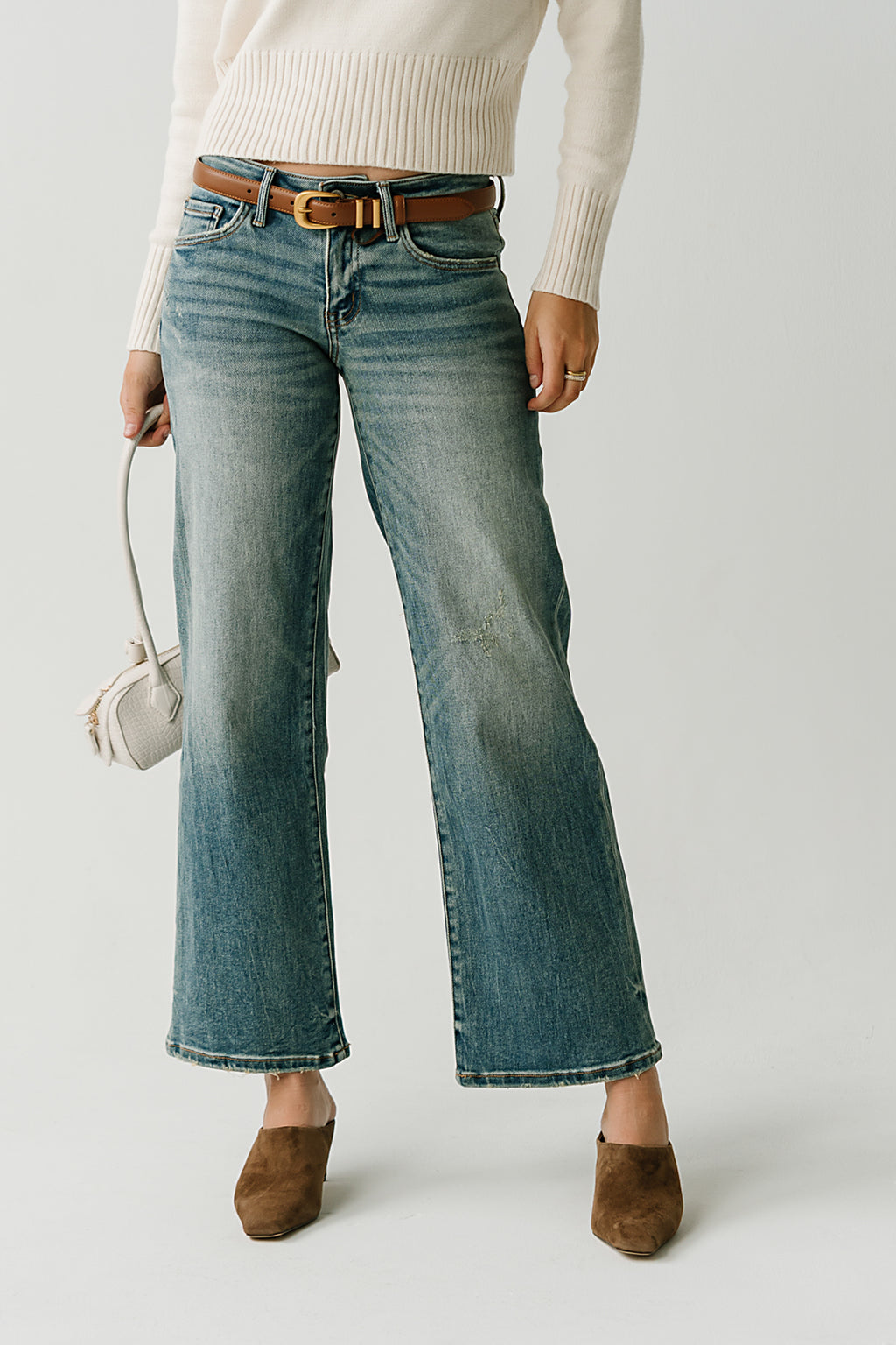Liora Low Rise Wide Leg Jeans