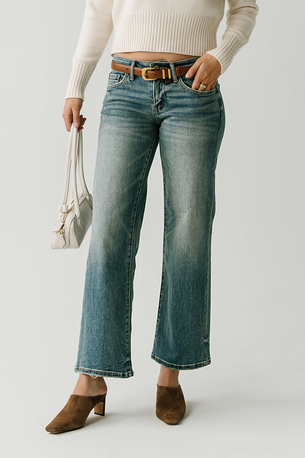 Liora Low Rise Wide Leg Jeans