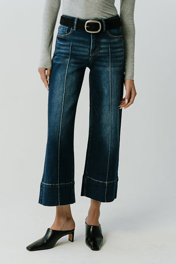 Eva Mid Rise Wide Leg Jeans