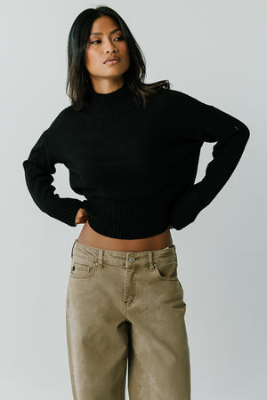 Tatum Turtle Neck Sweater in Black