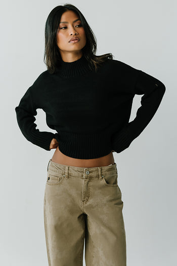 Tatum Turtle Neck Sweater in Black