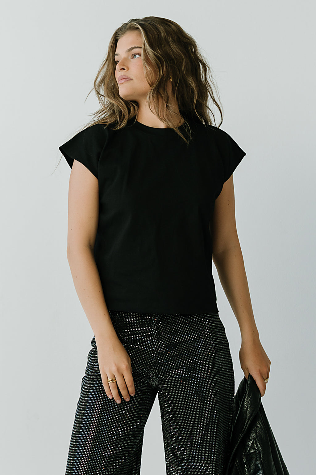 Vinnie Muscle Tee in Black